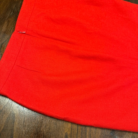 J. Crew NWOT Red 100% Wool Pencil Skirt Classic No. 2 Career Office Midi Vented - Picture 10 of 15